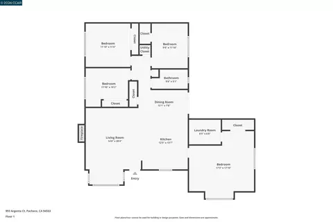 Floorplan - 993 Argenta Ct, Pacheco, CA 94553 photo 1 of 1