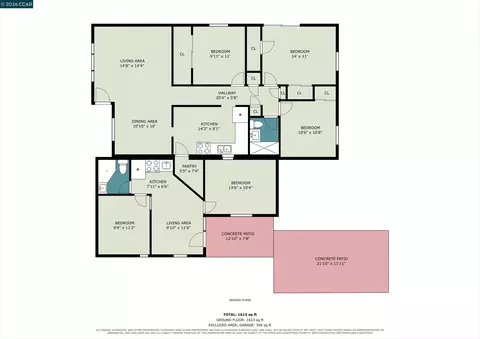 Floorplan - 400 Ladera Dr, Vallejo, CA 94591 photo 1 of 1