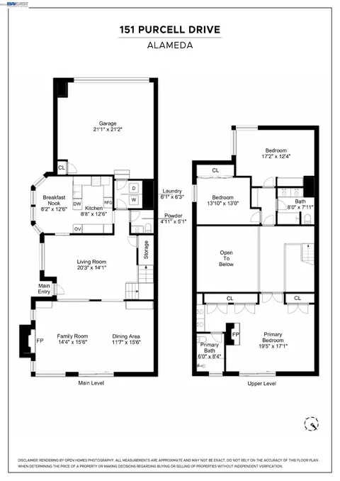 Floorplan - 151 Purcell Dr, Alameda, CA 94502 photo 1 of 1