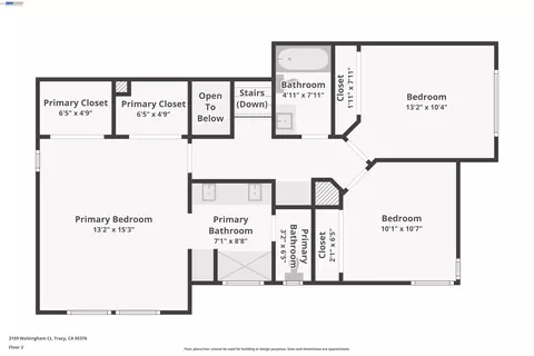 Floorplan - 2159 Walsingham Ct #62, Tracy, CA 95376 photo 2 of 3
