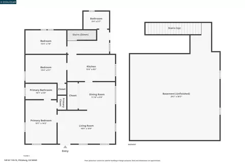 Floorplan - 149 W 11th St, Pittsburg, CA 94565 photo 1 of 1