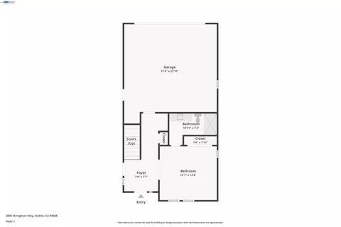 Floorplan - 2836 Stringham Way, Dublin, CA 94568 photo 1 of 4