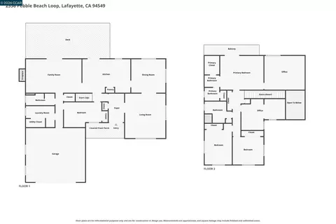 Floorplan - 2536 Pebble Beach Loop, Lafayette, CA 94549 photo 1 of 3