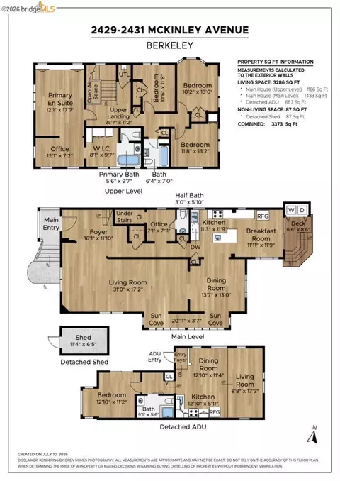 Floorplan - 2431 Mckinley Ave, Berkeley, CA 94703 photo 1 of 2
