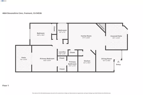 Floorplan - 4664 Devonshire Cmn, Fremont, CA 94536 photo 1 of 1