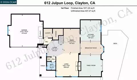 Floorplan - 612 Julpun Loop, Clayton, CA 94517 photo 2 of 3