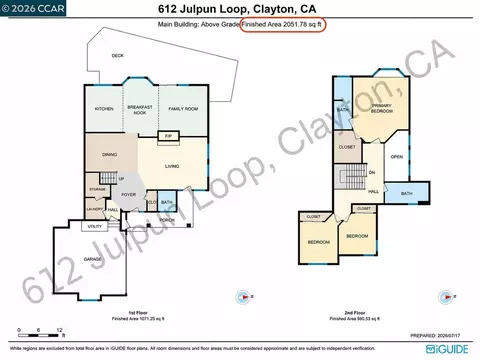 Floorplan - 612 Julpun Loop, Clayton, CA 94517 photo 1 of 3