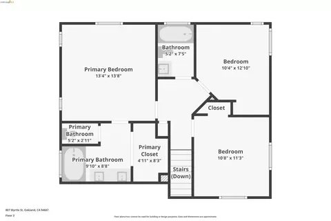 Floorplan - 807 Myrtle St, Oakland, CA 94607 photo 2 of 3
