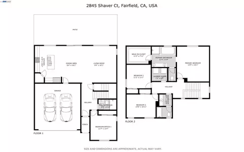 Floorplan - 2845 Shaver Ct, Fairfield, CA 94533 photo 1 of 1