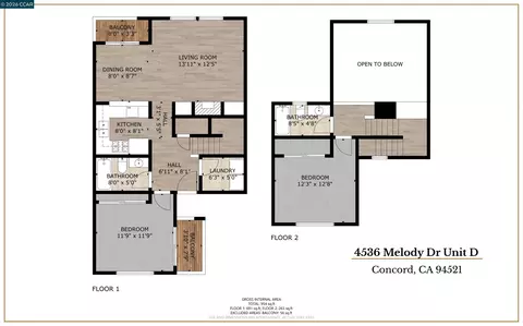 Floorplan - 4536 Melody Dr #D, Concord, CA 94521 photo 1 of 1