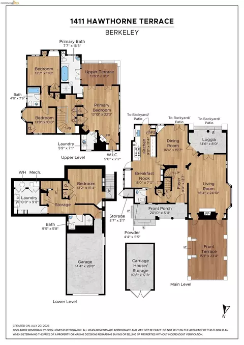 Floorplan - 1411 Hawthorne Ter, Berkeley, CA 94708 photo 1 of 2