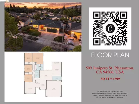 Floorplan - 509 Junipero St, Pleasanton, CA 94566 photo 1 of 1