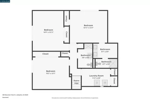 Floorplan - 859 Mountain View Dr, Lafayette, CA 94549 photo 2 of 2