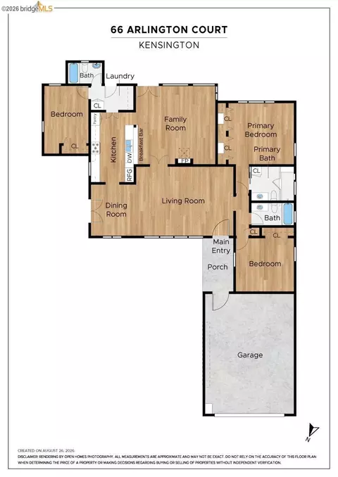 Floorplan - 66 Arlington Ct, Kensington, CA 94707 photo 1 of 1