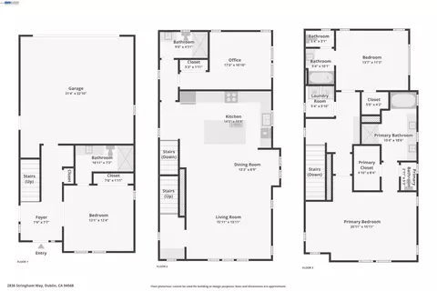 Floorplan - 2836 Stringham Way, Dublin, CA 94568 photo 4 of 4