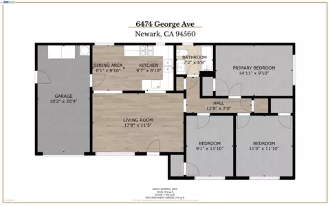 Floorplan - 6474 George Ave, Newark, CA 94560 photo 1 of 3
