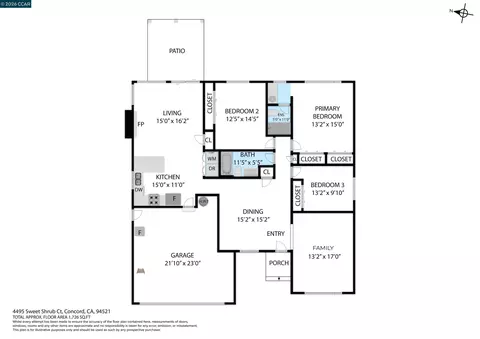 Floorplan - 4495 Sweet Shrub Ct, Concord, CA 94521 photo 1 of 3