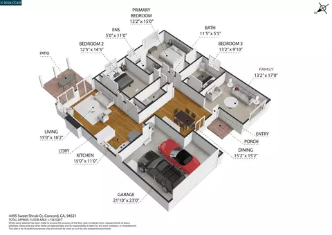 Floorplan - 4495 Sweet Shrub Ct, Concord, CA 94521 photo 2 of 3