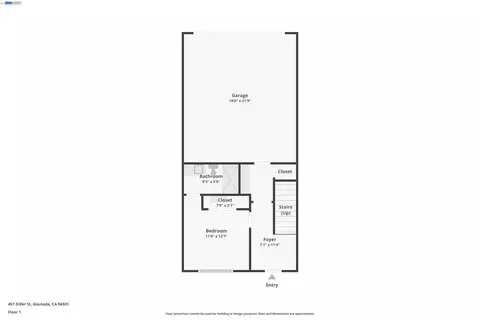 Floorplan - 457 Diller St, Alameda, CA 94501 photo 4 of 4