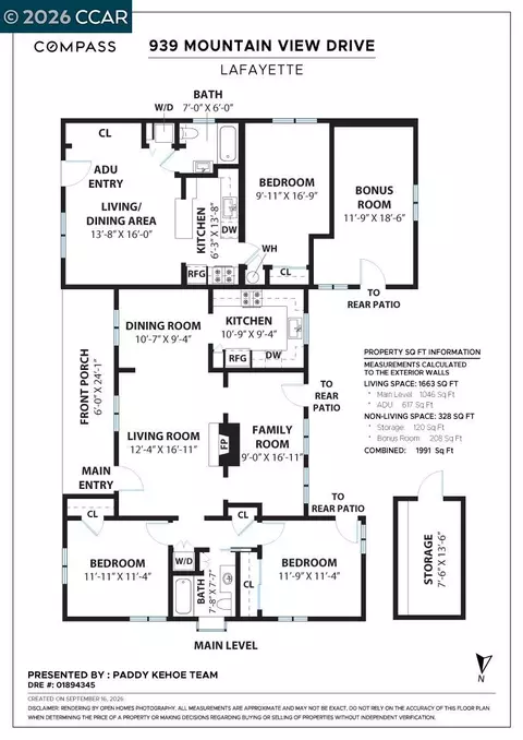 Floorplan - 939 Mountain View Dr, Lafayette, CA 94549 photo 1 of 1