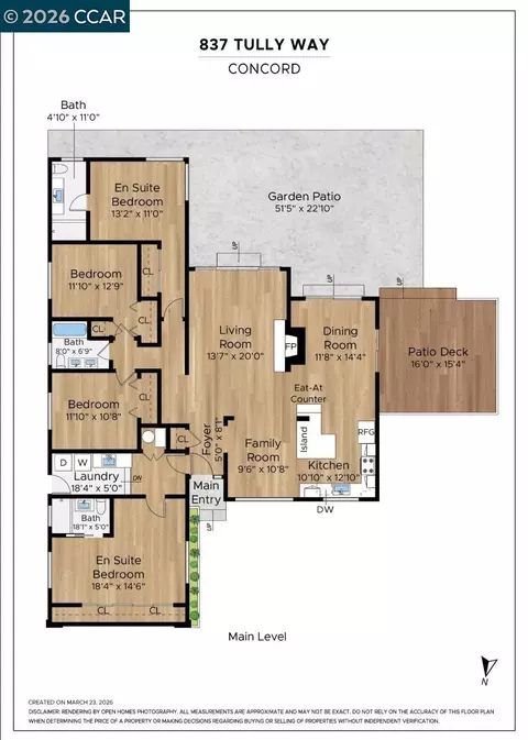 Floorplan - 837 Tully Way, Concord, CA 94518 photo 1 of 2