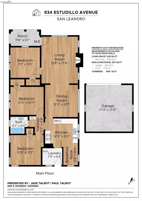 Floorplan - 934 Estudillo Ave, San Leandro, CA 94577 photo 1 of 2