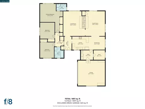 Floorplan - 2520 Benedict Dr, San Leandro, CA 94577 photo 1 of 1