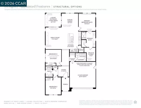 Floorplan - 1868 Serene Ct, Tracy, CA 95377 photo 1 of 1