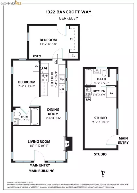 Floorplan - 1322 Bancroft Way, Berkeley, CA 94702 photo 1 of 2