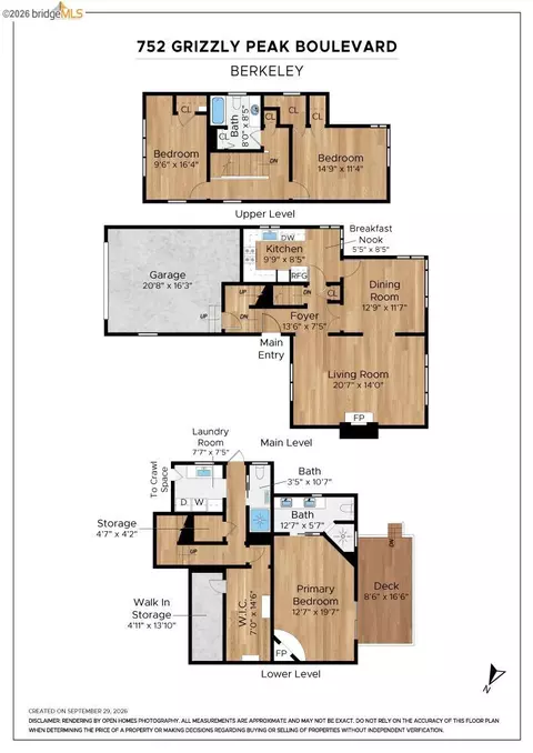 Floorplan - 752 Grizzly Peak Blvd, Berkeley, CA 94708 photo 1 of 1