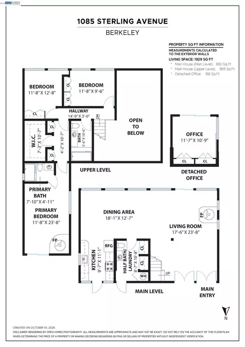 Floorplan - 1085 Sterling Ave, Berkeley, CA 94708 photo 1 of 1