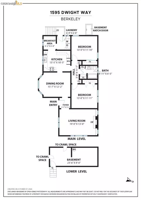 Floorplan - 1595 Dwight Way, Berkeley, CA 94703 photo 1 of 2