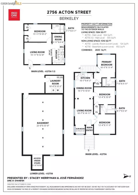 Floorplan - 2756 Acton St, Berkeley, CA 94702 photo 1 of 1