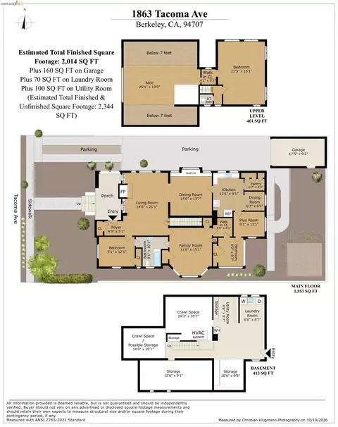 Floorplan - 1863 Tacoma Ave, Berkeley, CA 94707 photo 2 of 2