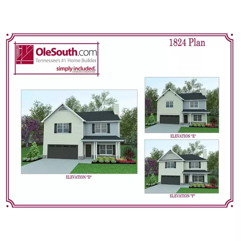 Plan 1824 Elevation DEF - Highway 231 South At Ruby Cate Way, Murfreesboro, TN 37128