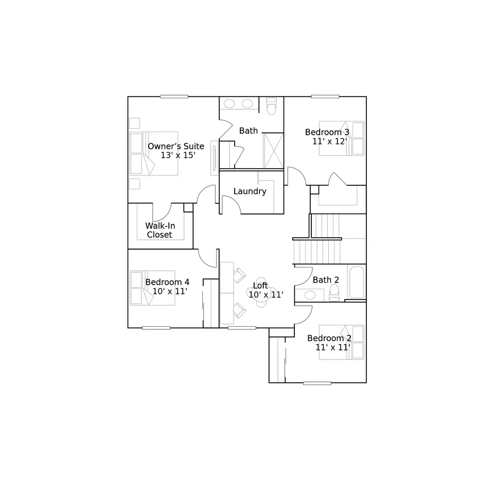 Floorplan - 3389 N Vaughan Ave, Fresno, CA 93723 photo 2 of 2