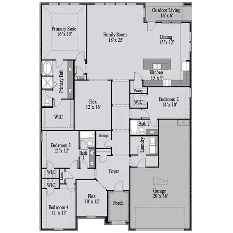 Floorplan - 2532 Burnely Ct, Celina, TX 75009 photo 1 of 1