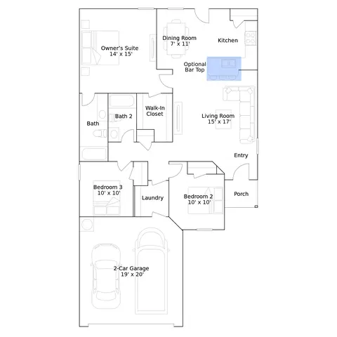 Floorplan - 421 Kale Rd, Tuttle, OK 73089 photo 3 of 6