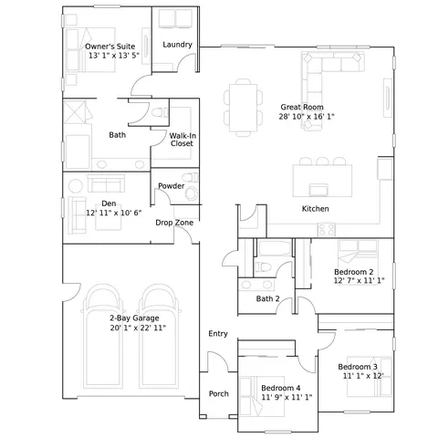 Floorplan - 2872 Dapper St, Tracy, CA 95377 photo 1 of 1