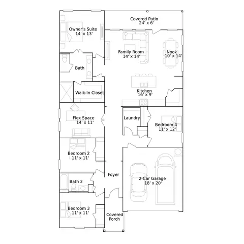 Floorplan - 6394 Buckthorn Cir, Pace, FL 32571 photo 1 of 1