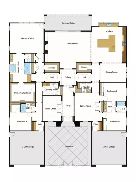 Floorplan - 1677 N Twinberry Ave, Clovis, CA 93619 photo 1 of 1