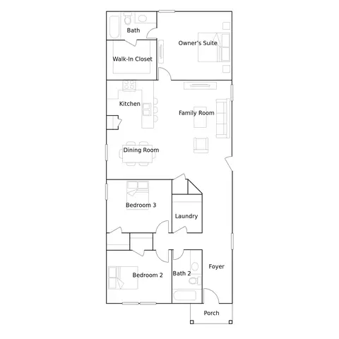 Floorplan - 275 Bugbee, Kyle, TX 78640 photo 1 of 1