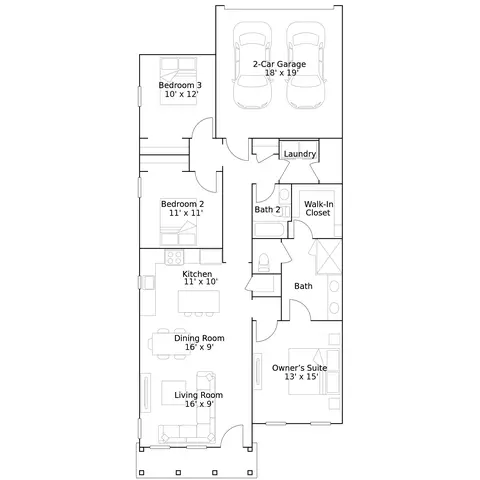 Floorplan - 99 Belfort Ct, Saint Augustine, FL 32092 photo 1 of 1