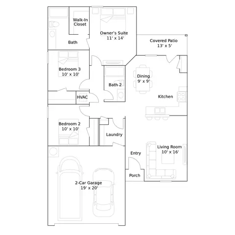 Floorplan - 420 Kale Rd, Tuttle, OK 73089 photo 1 of 1