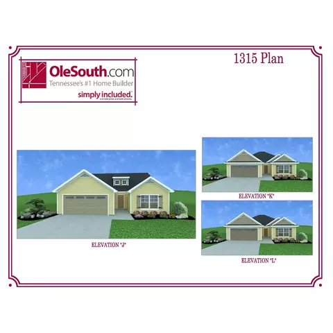 Plan 1315 Elevation JKL - 402 Interstate Dr, Manchester, TN 37355