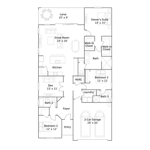 Floorplan - 19186 Hinkley Dr, Estero, FL 33928 photo 1 of 1