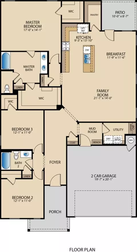 Floorplan - 303 Lucky Ave, Bertram, TX 78605 photo 1 of 2