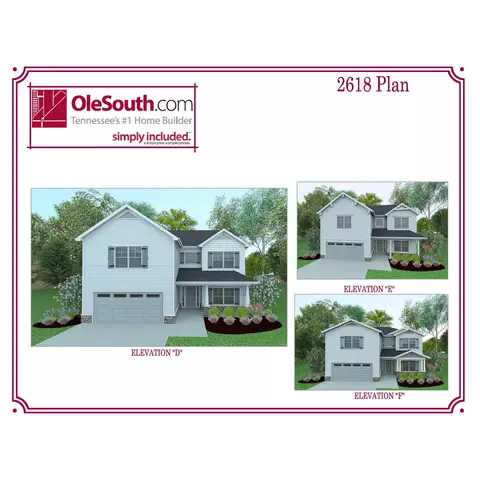 Plan 2618 Elevation DEF - 7424 Cumberland Dr, Fairview, TN 37062