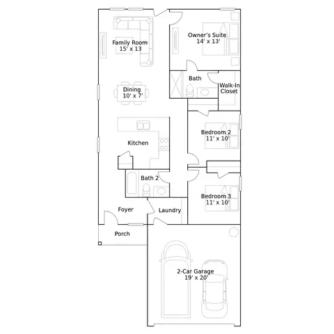Floorplan - 1026 Soapstone Pass, Maxwell, TX 78656 photo 1 of 1