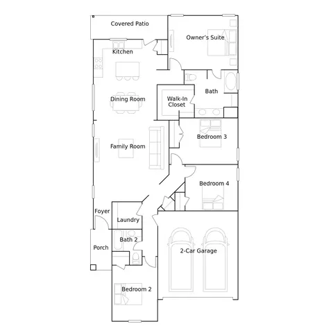 Floorplan - 1621 Four Waters Loop, Georgetown, TX 78628 photo 1 of 1